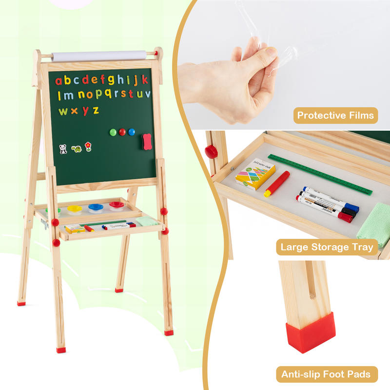ขาตั้งวาดรูปเด็กแบบพับได้สองด้ - Kids Art Easel บทวิจารณ์และราคา