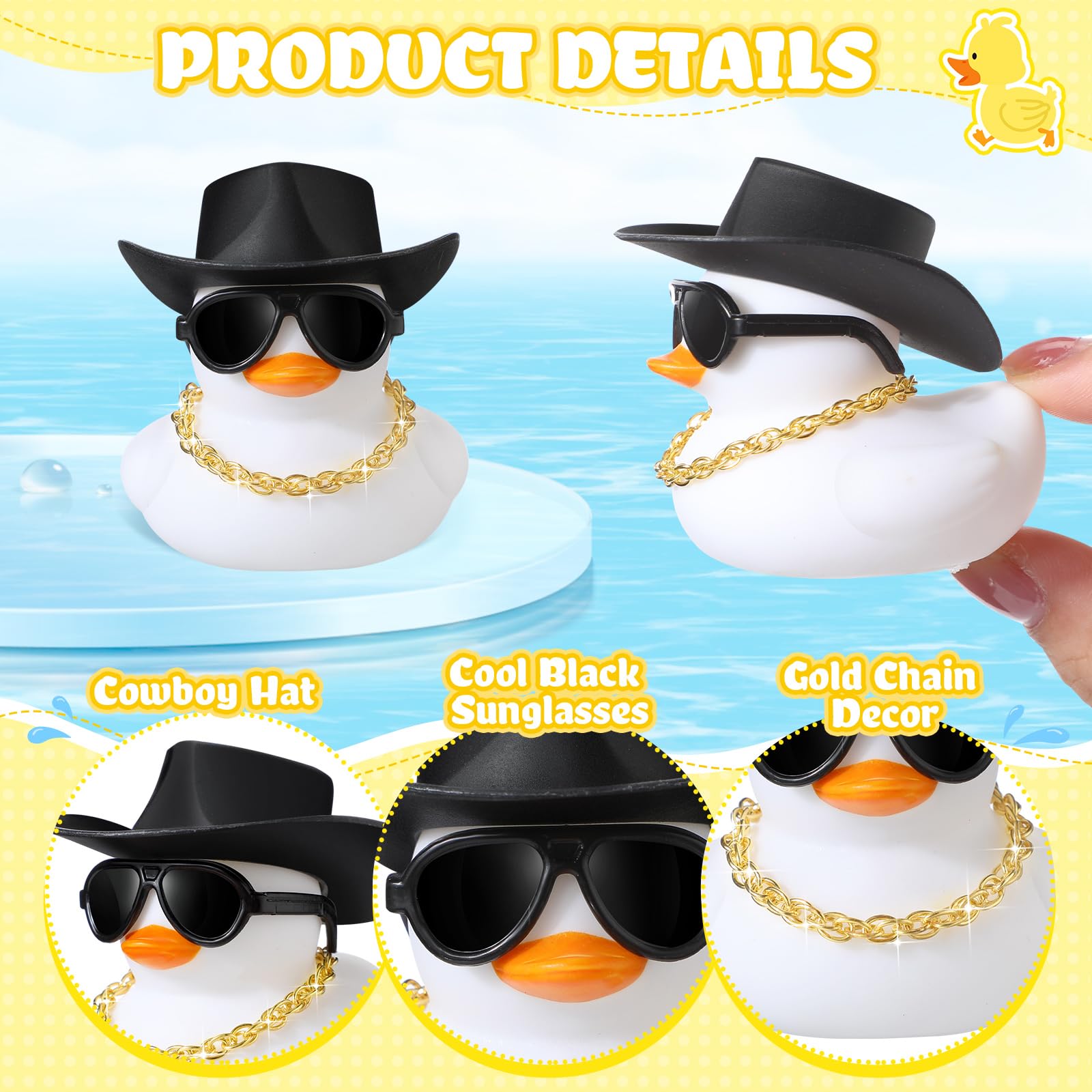 6-60 ชุดสีขาวคาวบอยเป็ดยางจําน - Rubber Duck Bath บทวิจารณ์และราคา