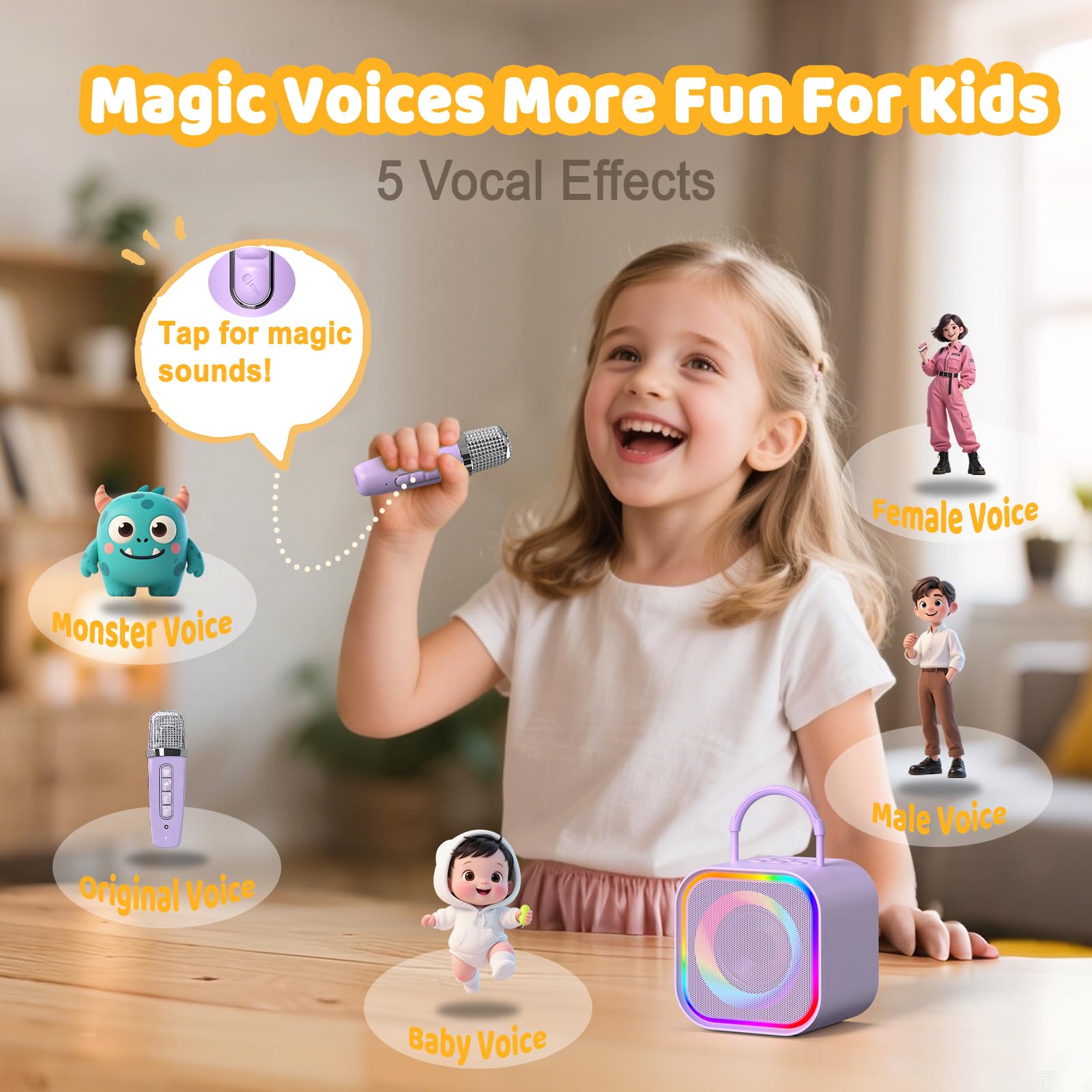 เครื่องคาราโอเกะขนาดเล็ก Haomu - Kids Microphone Karaoke บทวิจารณ์และราคา